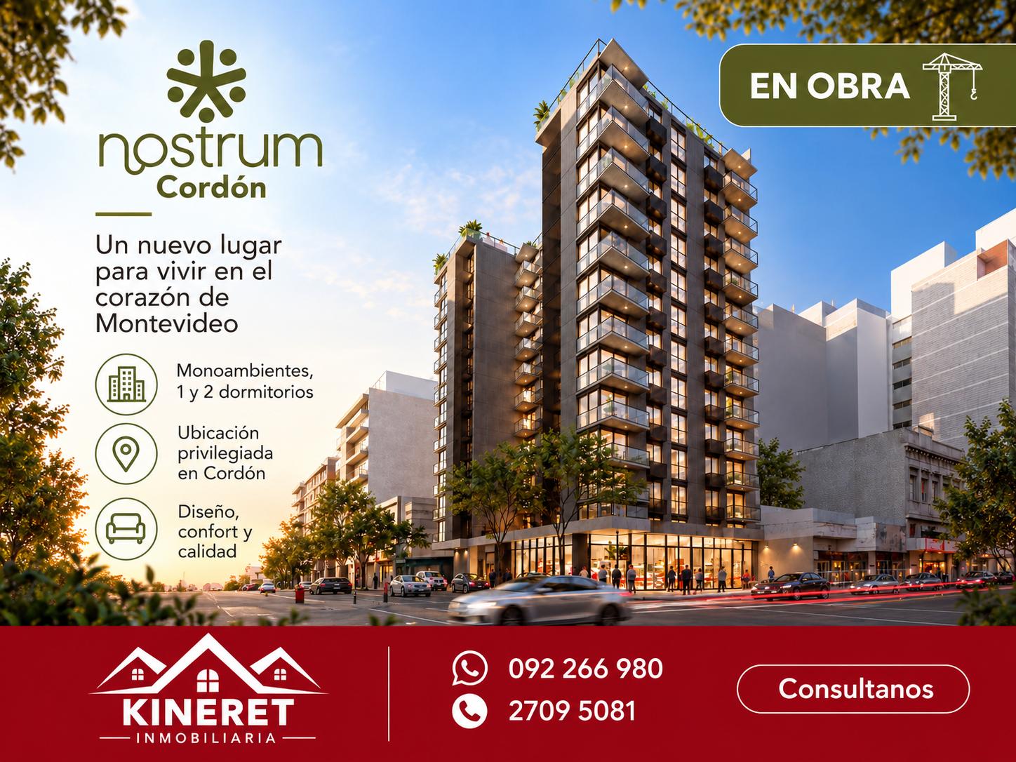 Nostrum Cordón | Apartamentos en obra con amenities en Montevideo